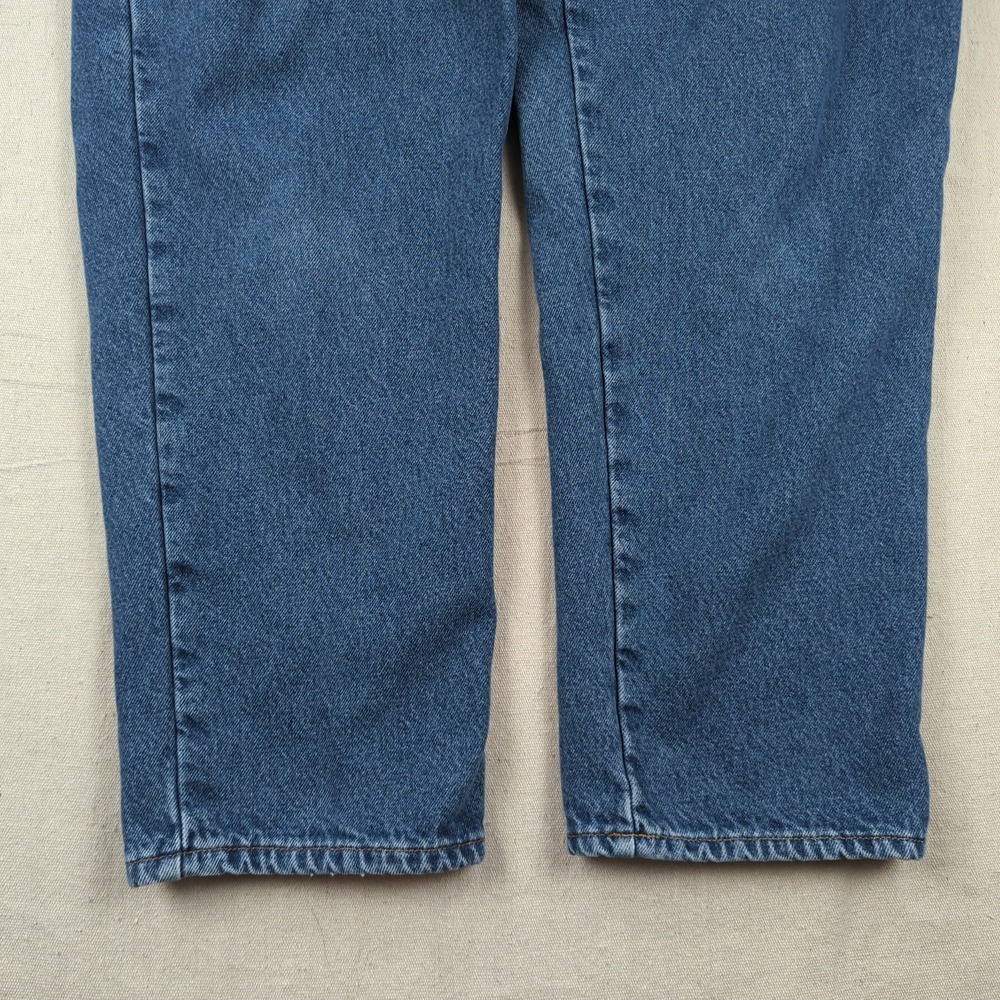 LL Bean Jeans Womens 18 Blue Flannel Lined Denim High Rise Mom - Picture 4 of 16